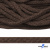 Шнур плетеный d-6 мм, 70% хлопок 30% полиэстер, уп.90+/-1 м, цв.1073-т.коричневый - купить в Пскове. Цена: 594 руб.