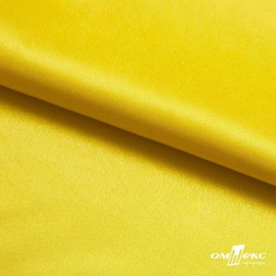 Поли креп-сатин 12-0643, 125 (+/-5) гр/м2, шир.150см, цвет жёлтый - купить в Пскове. Цена 155.57 руб.