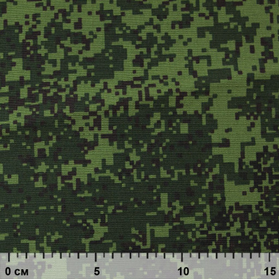 Униформ Рип Стоп 80/20 полиэфир/хлопок, 205 г/м2,  принтованный темно-зеленый, ВО, шир. 150 см - купить в Пскове. Цена 191.15 руб.