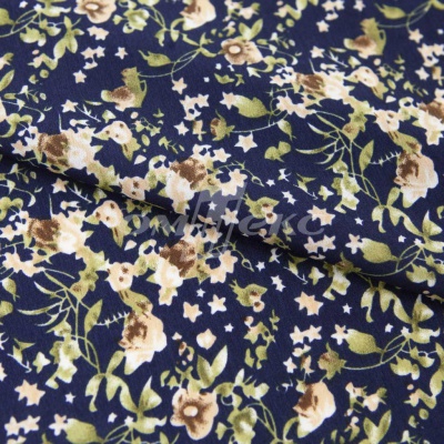 Плательная ткань "Фламенко" 1.1, 80 гр/м2, шир.150 см, принт растительный - купить в Пскове. Цена 241.49 руб.