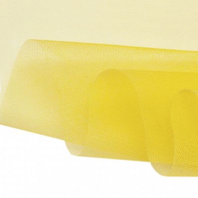 Фатин жесткий 16-68, 22 гр/м2, шир.180см, цвет жёлтый - купить в Пскове. Цена 89.29 руб.
