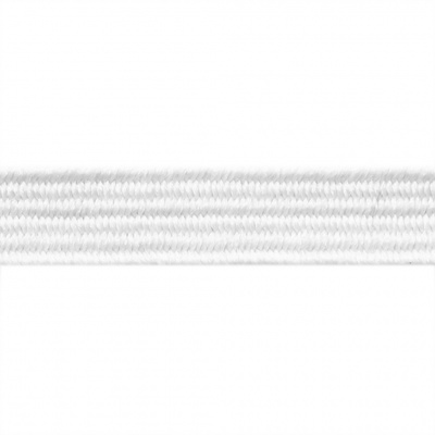 Резиновые нити с текстильным покрытием, шир. 6 мм (182 м/уп), цв.-белый - купить в Пскове. Цена: 705.59 руб.