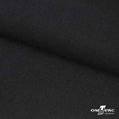 Трикотажное полотно "Монне" 100% полиэстр, 152см, 350 г/м2, чёрный, м - купить в Пскове. Цена 385 руб.