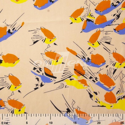 Плательная ткань "Софи" 14.1, 75 гр/м2, шир.150 см, принт птицы - купить в Пскове. Цена 241.49 руб.