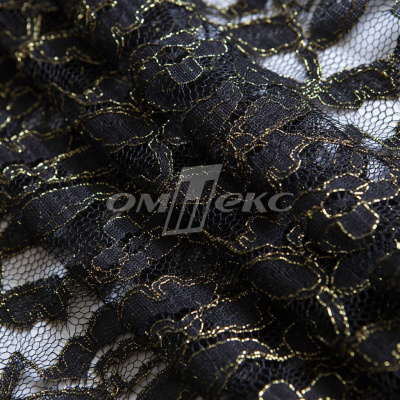 Кружевное полотно XD LACE 1-4, 80 гр/м2, шир.150см, цвет чёрный - купить в Пскове. Цена 245.94 руб.