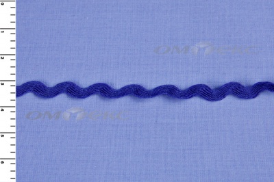 Тесьма плетеная "Вьюнчик"/синий - купить в Пскове. Цена: 40.72 руб.