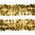 Тесьма с пайетками D16, шир. 30 мм/уп. 25+/-1 м, цвет золото - купить в Пскове. Цена: 1 087.39 руб.
