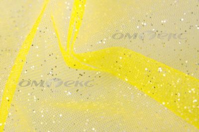 Сетка Глиттер, 40 гр/м2, шир.160см, цвет жёлтый - купить в Пскове. Цена 163.01 руб.