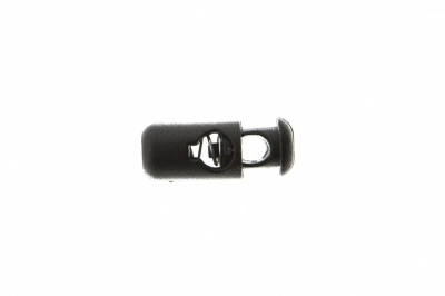 8108 Фиксатор пластиковый "Бочонок", 20х8 мм, цвет чёрный - купить в Пскове. Цена: 1.31 руб.