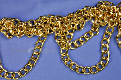 Цепь металл декоративная №11 (17*13) золото (10+/-1 м)  - купить в Пскове. Цена: 1 341.87 руб.