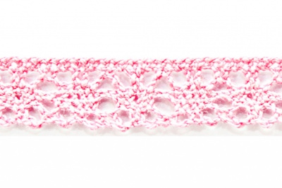 Тесьма кружевная 0621-1607, шир. 15 мм/уп. 20+/-1 м, цвет 096-розовый - купить в Пскове. Цена: 302.42 руб.