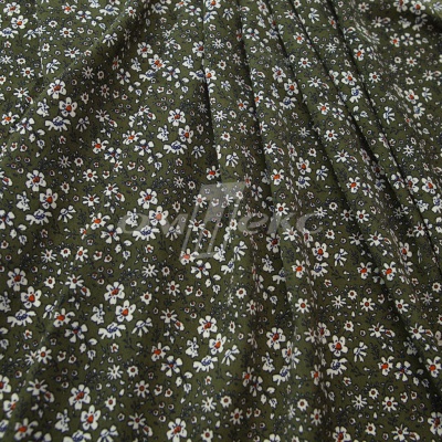 Плательная ткань "Фламенко" 11.2, 80 гр/м2, шир.150 см, принт растительный - купить в Пскове. Цена 259.21 руб.