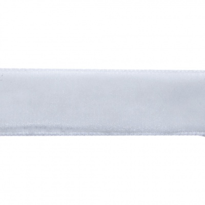 Лента бархатная нейлон, шир.12 мм, (упак. 45,7м), цв.01-белый - купить в Пскове. Цена: 457.61 руб.