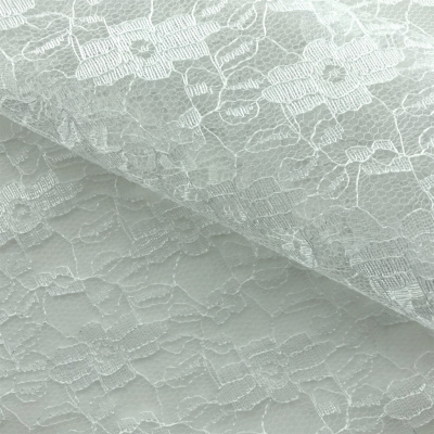Кружевное полотно гипюр 39 г/м2, 100% полиэстер, ширина 150 см, белый / Snow White - купить в Пскове. Цена 165.08 руб.