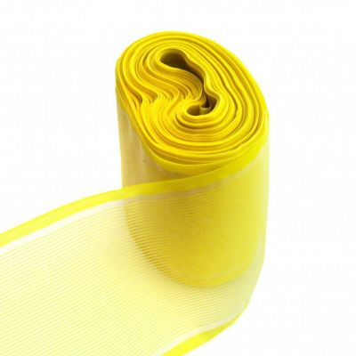 Лента капроновая, шир. 80 мм/уп. 25 м, цвет жёлтый - купить в Пскове. Цена: 19.77 руб.