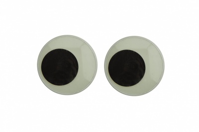 Глазки для игрушек, круглые, с бегающими зрачками, 40 мм/упак.20+/-2 шт, цв. -черно-белые - купить в Пскове. Цена: 158.73 руб.