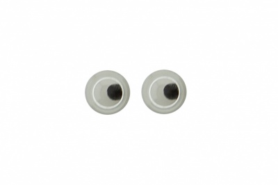 Глазки для игрушек, круглые, с бегающими зрачками, 3 мм/упак.100+/-5 шт, цв. -черно-белые - купить в Пскове. Цена: 25.40 руб.
