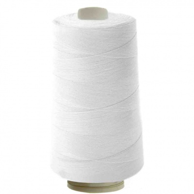 Швейные нитки (армированные) 28S/2, нам. 2 500 м, цвет белый - купить в Пскове. Цена: 148.95 руб.