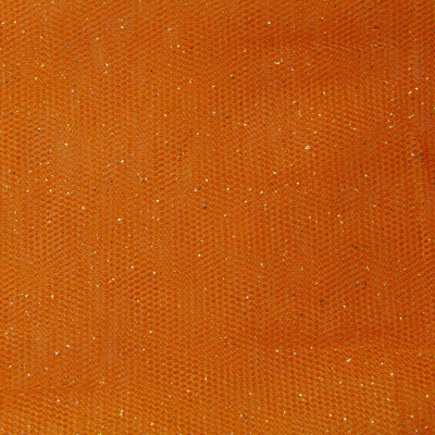 Сетка Глиттер, 24 г/м2, шир.145 см., оранжевый - купить в Пскове. Цена 117.24 руб.
