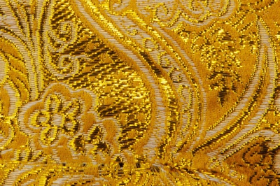 Ткань костюмная жаккард №12, 140 гр/м2, шир.150см, цвет жёлтый - купить в Пскове. Цена 383.29 руб.