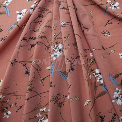 Плательная ткань "Фламенко" 2.1, 80 гр/м2, шир.150 см, принт растительный - купить в Пскове. Цена 311.05 руб.
