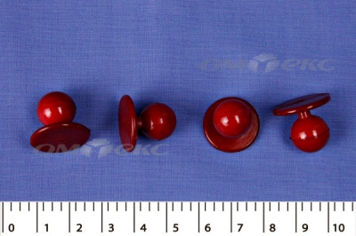 Пуговица поварская "Пукля", 10 мм, цвет красный - купить в Пскове. Цена: 2.28 руб.