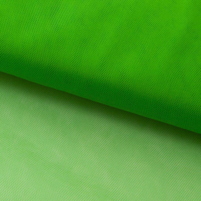 Фатин матовый 16-146, 12 гр/м2, шир.300см, цвет зелёный - купить в Пскове. Цена 112.70 руб.