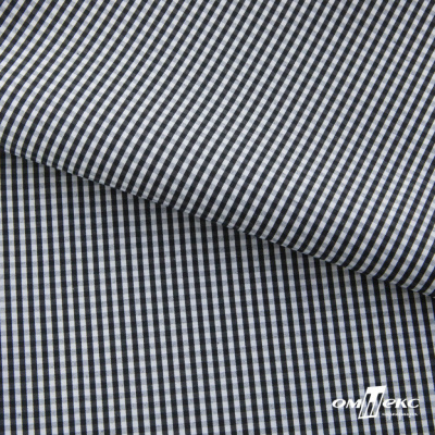 Ткань сорочечная Клетка Виши, 115 г/м2, 58% пэ,42% хл, шир.150 см, цв.6-черный, (арт.111) - купить в Пскове. Цена 306.69 руб.