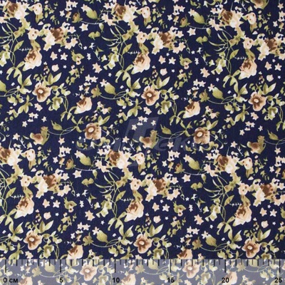 Плательная ткань "Фламенко" 1.1, 80 гр/м2, шир.150 см, принт растительный - купить в Пскове. Цена 243.96 руб.