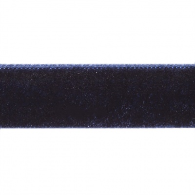 Лента бархатная нейлон, шир.12 мм, (упак. 45,7м), цв.180-т.синий - купить в Пскове. Цена: 411.60 руб.