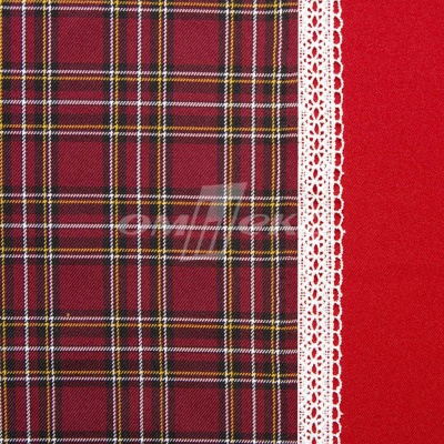 Ткань костюмная клетка 24379 2012, 230 гр/м2, шир.150см, цвет бордовый/бел/жел - купить в Пскове. Цена 545.24 руб.