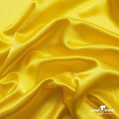 Поли креп-сатин 12-0643, 125 (+/-5) гр/м2, шир.150см, цвет жёлтый - купить в Пскове. Цена 157.15 руб.