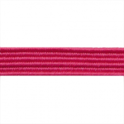 Резиновые нити с текстильным покрытием, шир. 6 мм ( упак.30 м/уп), цв.- 84-фуксия - купить в Пскове. Цена: 155.22 руб.