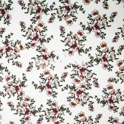Плательная ткань "Фламенко" 23.1, 80 гр/м2, шир.150 см, принт растительный - купить в Пскове. Цена 264.56 руб.