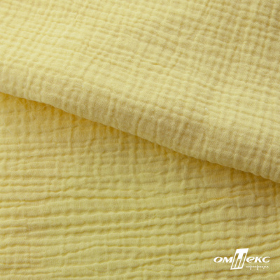 Ткань Муслин, 100% хлопок, 125 гр/м2, шир. 135 см (12-0824) цв.лимон нюд - купить в Пскове. Цена 337.25 руб.