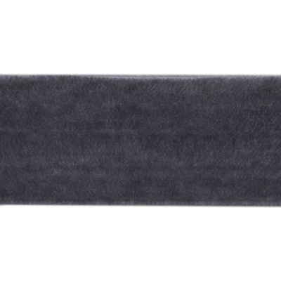 Лента бархатная нейлон, шир.25 мм, (упак. 45,7м), цв.189-т.серый - купить в Пскове. Цена: 981.09 руб.