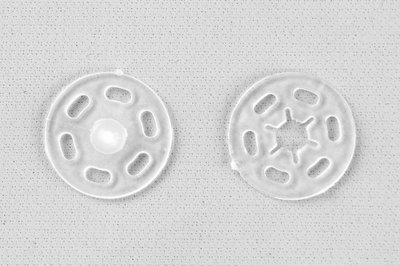 Кнопки пришивные пластиковые 15 мм, блистер 24шт, цв.-прозрачные - купить в Пскове. Цена: 68.79 руб.