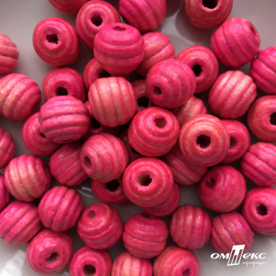 0309-Бусины деревянные "ОмТекс", 16 мм, упак.50+/-3шт, цв.023-розовый - купить в Пскове. Цена: 62.22 руб.