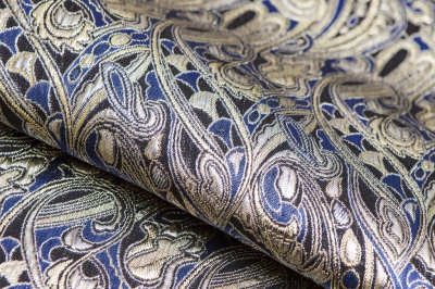 Ткань костюмная жаккард, 135 гр/м2, шир.150см, цвет синий№18 - купить в Пскове. Цена 441.95 руб.