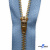 Молнии джинсовые металл т-5, 18 см латунь (YG), цв.-деним (231) - купить в Пскове. Цена: 22.80 руб.