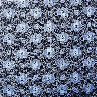 Кружевное полотно гипюр 10102, шир.150см, цвет голубой/blue - купить в Пскове. Цена 186.20 руб.