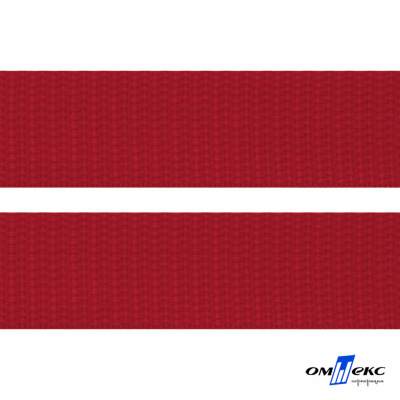 Красный- цв.171-Текстильная лента-стропа 550 гр/м2 ,100% пэ шир.40 мм (боб.50+/-1 м) - купить в Пскове. Цена: 637.68 руб.