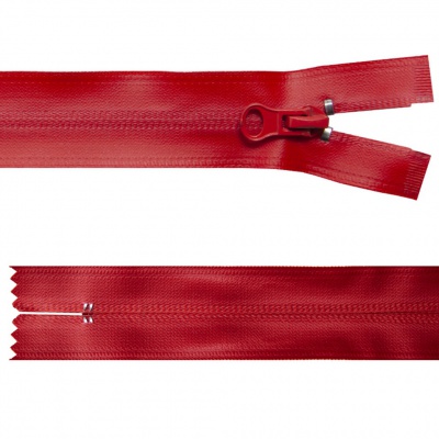Молния водонепроницаемая PVC Т-7, 20 см, неразъемная, цвет (820)-красный - купить в Пскове. Цена: 21.56 руб.