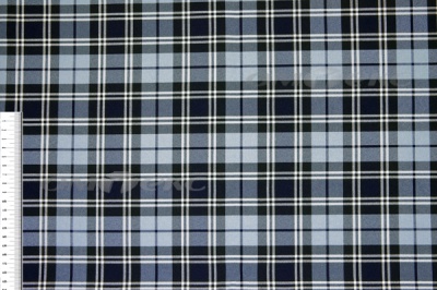 Ткань костюмная клетка Т7274 2004, 220 гр/м2, шир.150см, цвет т.синий/гол/бел - купить в Пскове. Цена 