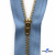 Молнии джинсовые металл т-4, 18 см латунь (YG), цв.-деним (231) - купить в Пскове. Цена: 21.57 руб.
