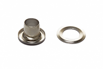 Люверсы металлические "ОмТекс", блочка/кольцо, (4 мм) - цв.никель - купить в Пскове. Цена: 0.24 руб.