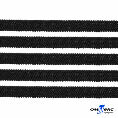 Лента эластичная вязанная (резинка) 4 мм (200+/-1 м) 400 гр/м2 черная бобина "ОМТЕКС" - купить в Пскове. Цена: 1.78 руб.