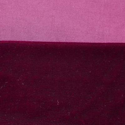 Бархат стрейч №2, 240 гр/м2, шир.160 см, (2,6 м/кг), цвет бордо - купить в Пскове. Цена 740.88 руб.