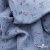 Ткань Муслин принт, 100% хлопок, 125 гр/м2, шир. 140 см, #2308 цв. 69 серо-голубой с цветком - купить в Пскове. Цена 413.11 руб.