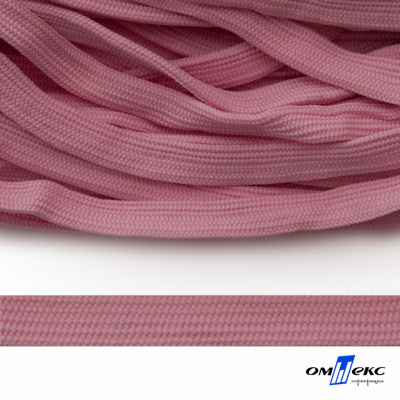 Шнур плетеный (плоский) d-12 мм, (уп.90+/-1м), 100% полиэстер, цв.256 - розовый - купить в Пскове. Цена: 8.62 руб.